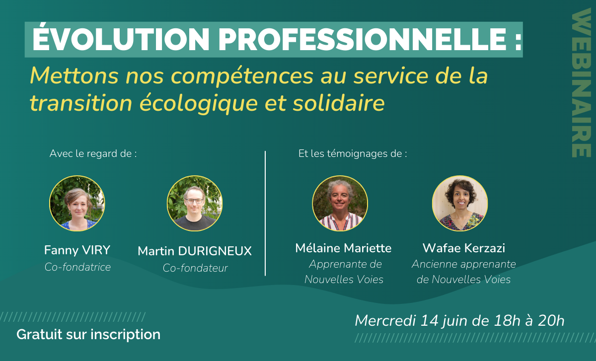 Webinaire - Évolution professionnelle : mettre ses compétences au service de la transition écologique et solidaire