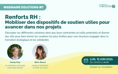 Webinaire Solutions #7 – Renforts RH : mobiliser des dispositifs de soutien utiles pour avancer dans nos projets